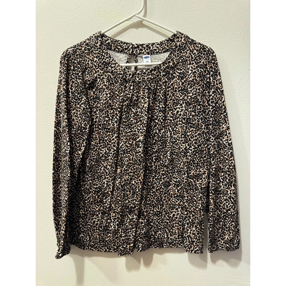 Leopard Print Old Navy Blouse Like-New